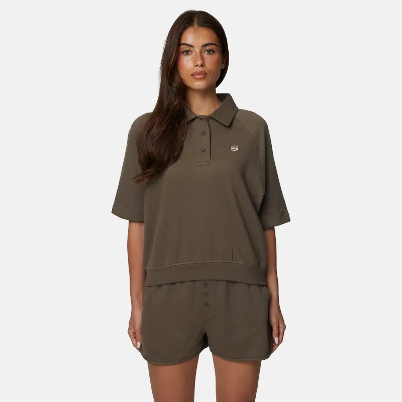 Monogram Chocolate Polo Sweat made by Good For Nothing Clothing