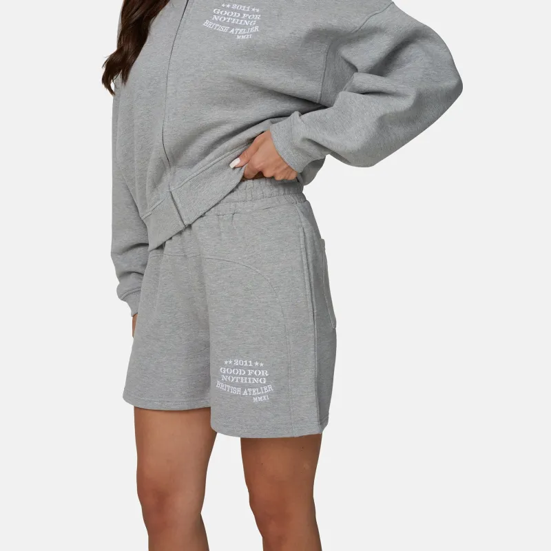 Icarus Grey Marl Jersey Shorts made by Good For Nothing Clothing