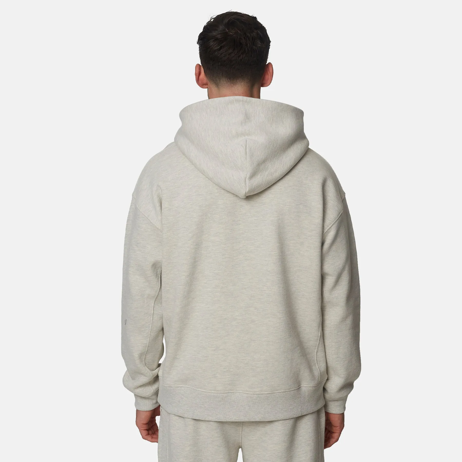 Essential Oat Grey Marl Oversized Fit Pullover Hoodie sold by Good for Nothing product image thumbnail 4
