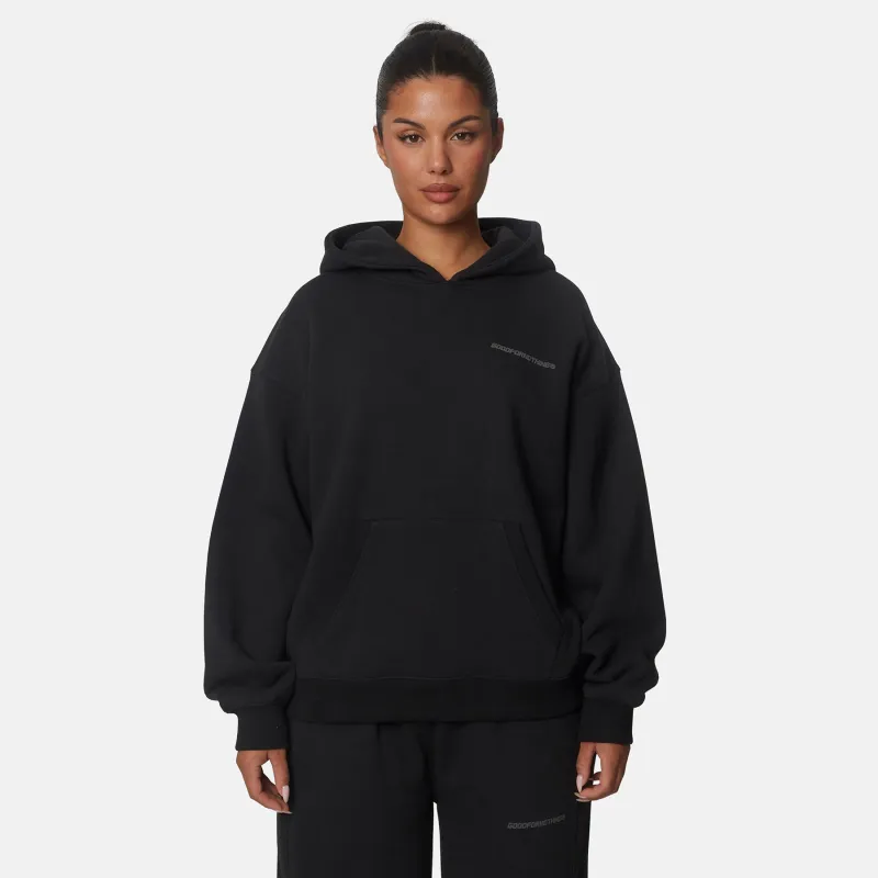 Essential Pirate Black Oversized Pullover Hoodie made by Good For Nothing Clothing