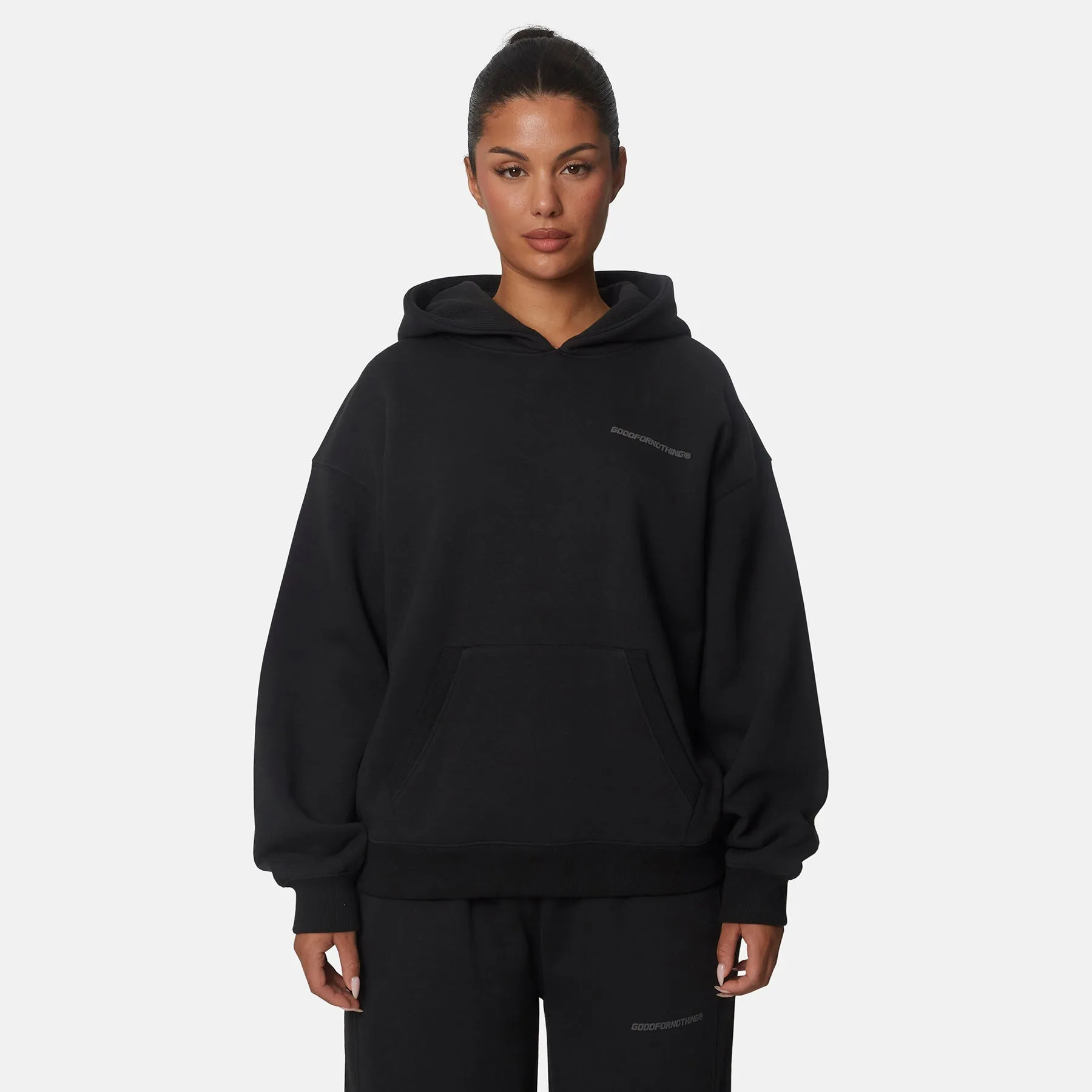 Essential Pirate Black Oversized Pullover Hoodie sold by Good for Nothing