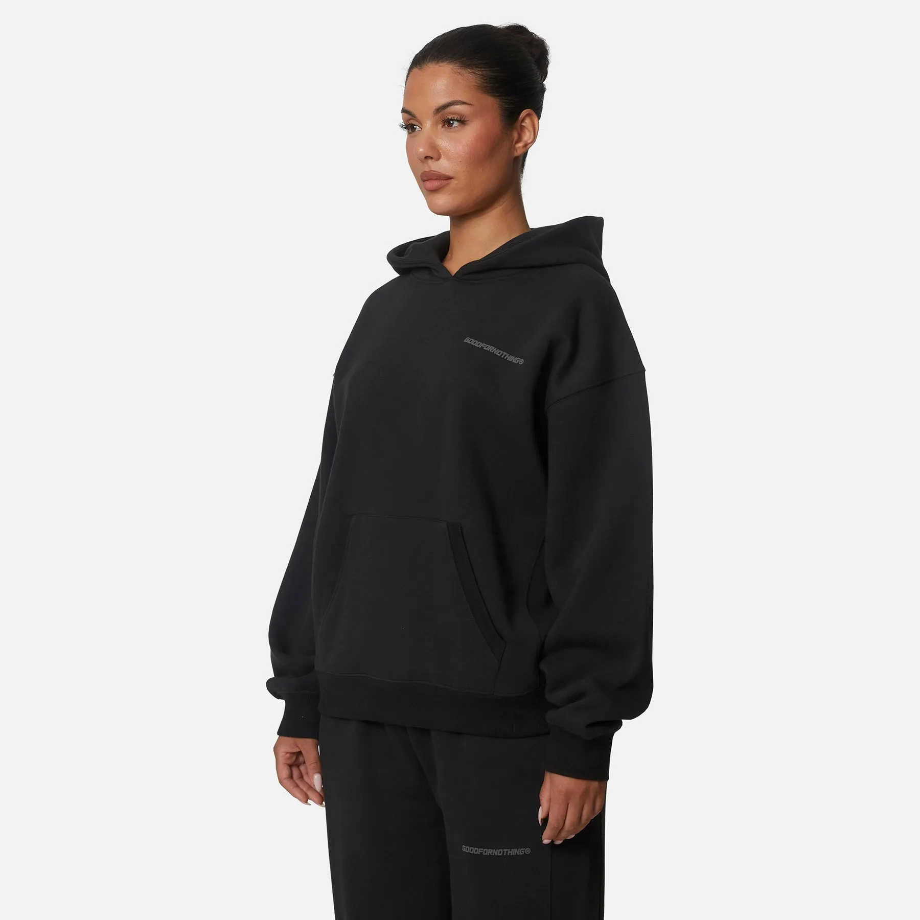 Essential Pirate Black Oversized Pullover Hoodie sold by Good for Nothing product image thumbnail 2