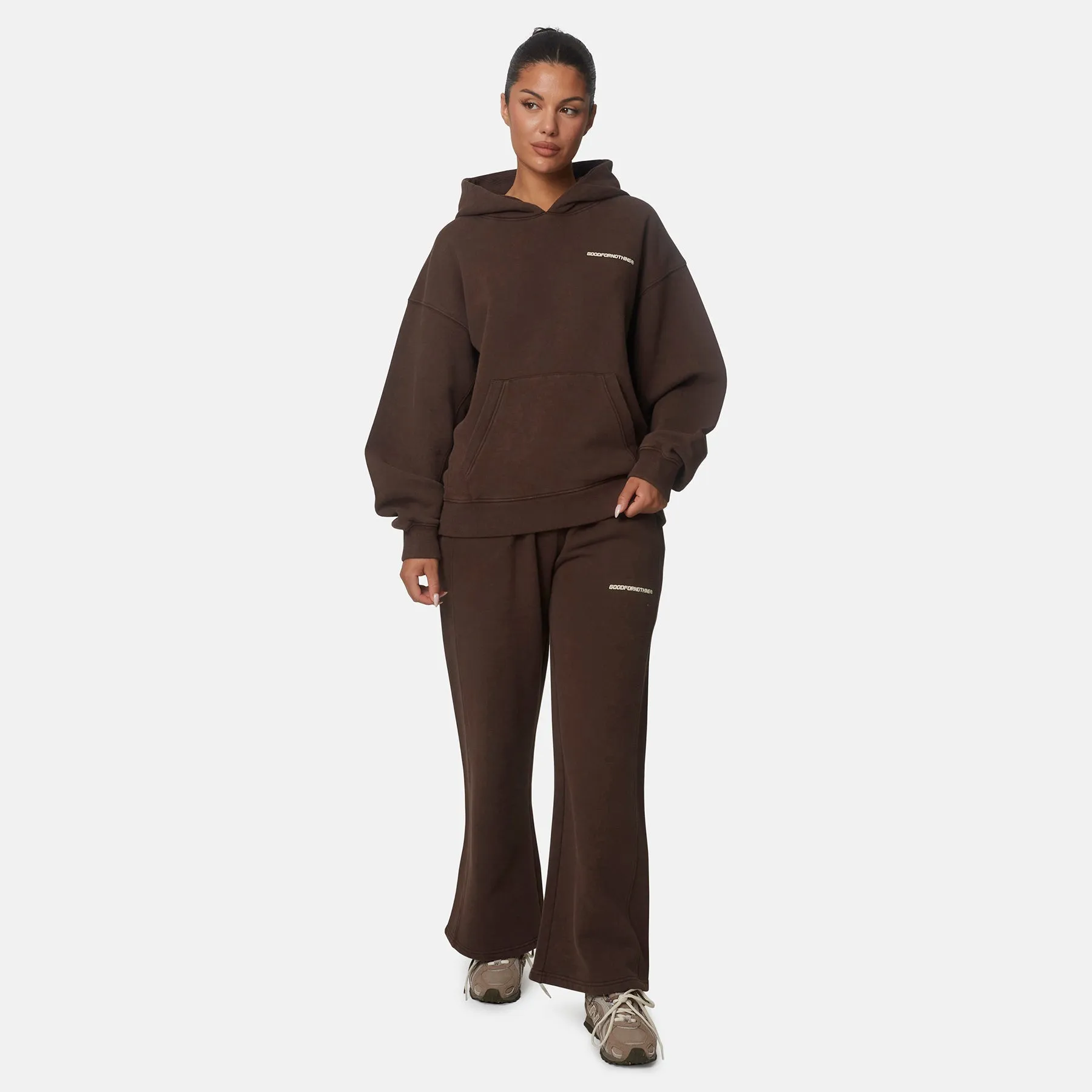 Essential Chocolate Brown Oversized Pullover Hoodie sold by Good For Nothing Clothing product image thumbnail 5