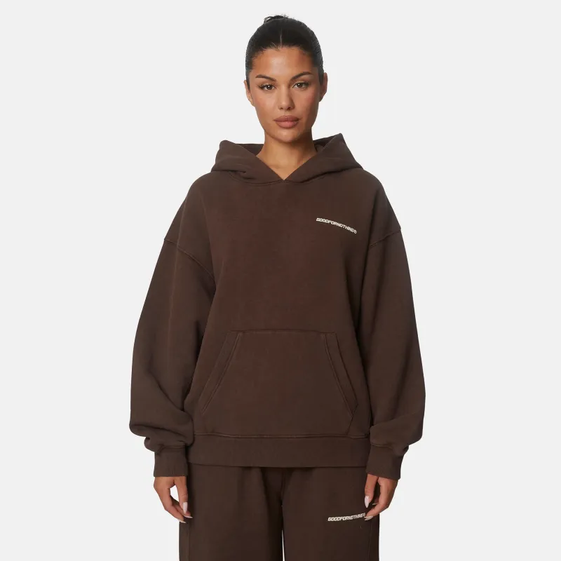 Essential Chocolate Brown Oversized Pullover Hoodie made by Good For Nothing Clothing