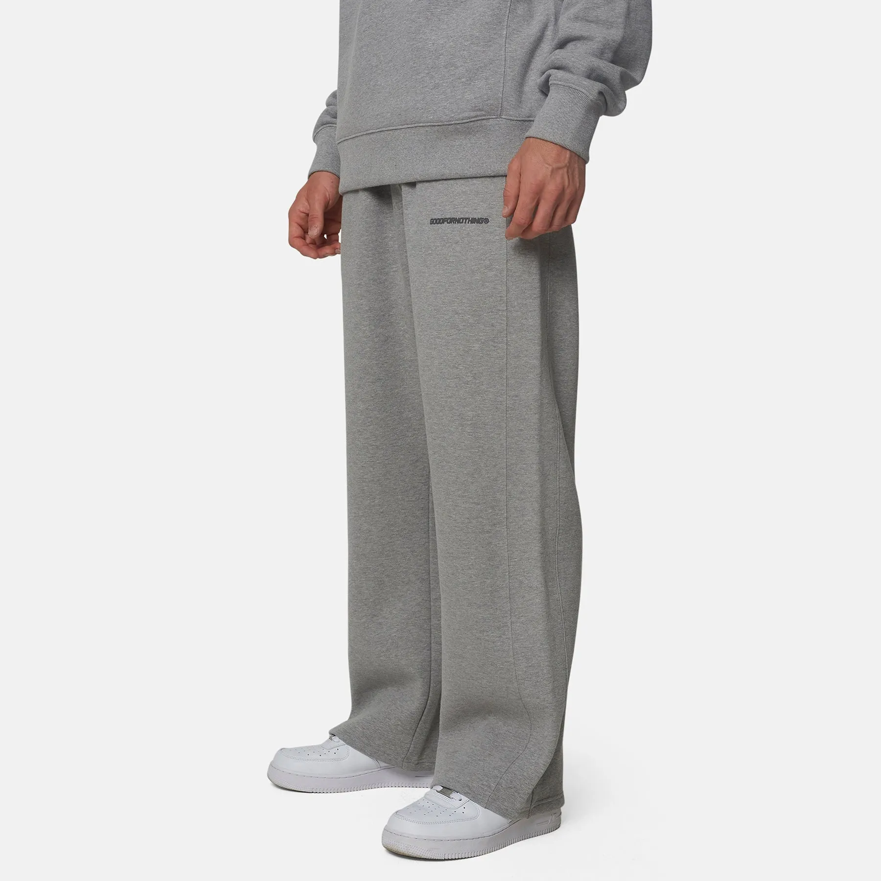 Dark Grey Marl Essential Oversized Joggers sold by Good for Nothing product image thumbnail 2