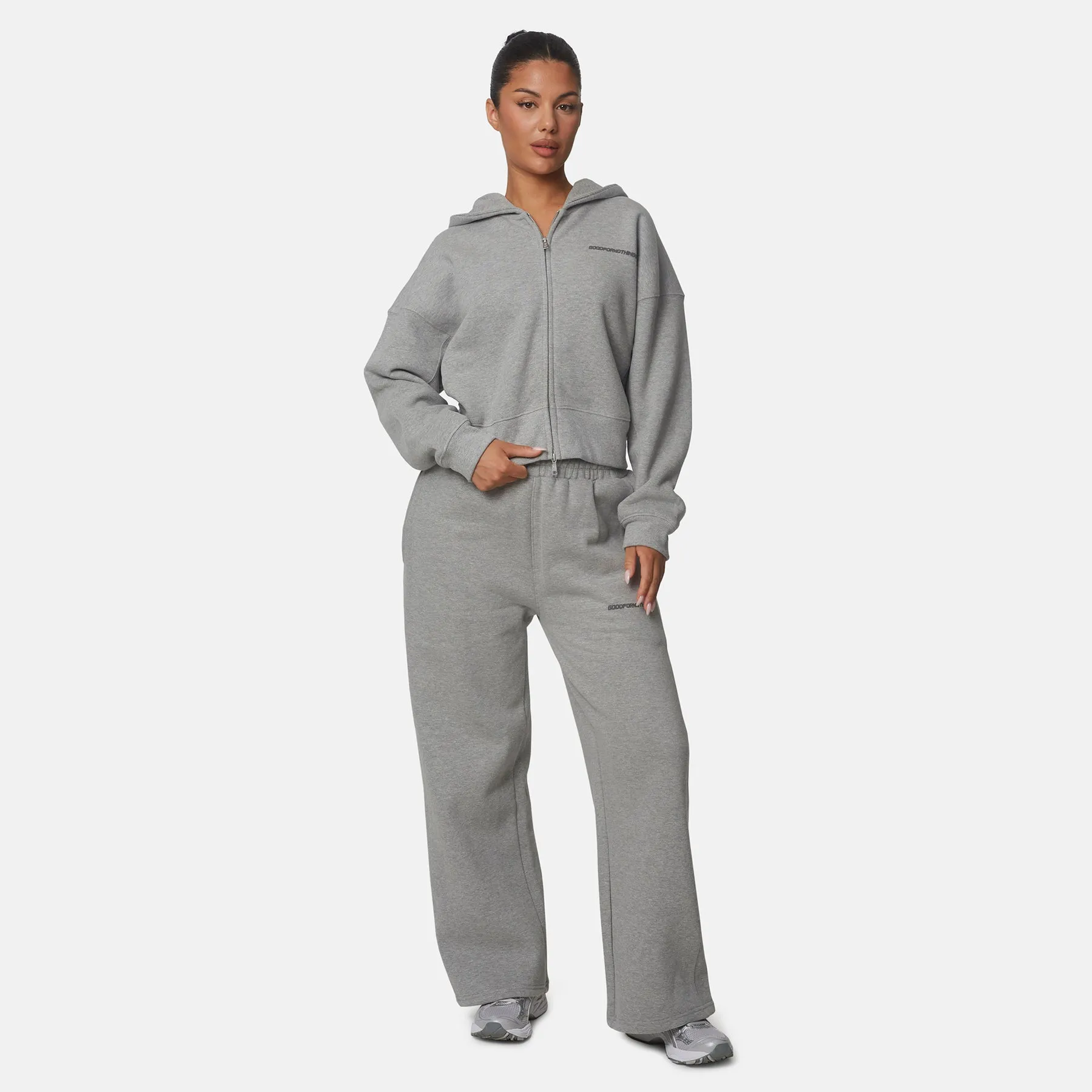 Essential Oversized Dark Grey Marl Joggers sold by Good for Nothing product image thumbnail 5