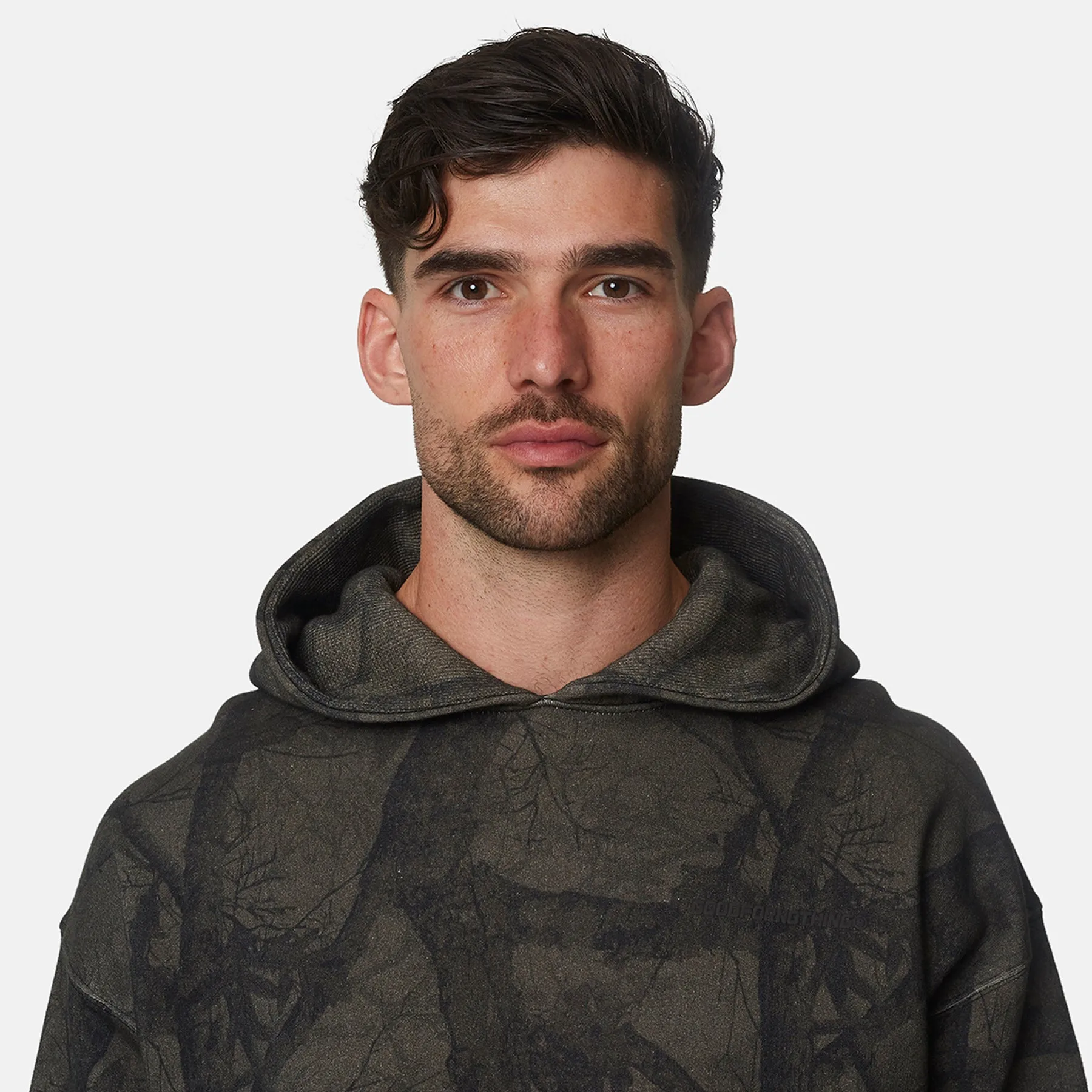 Essential Woodland Brown Oversized Fit Pullover Hoodie sold by Good for Nothing product image thumbnail 3