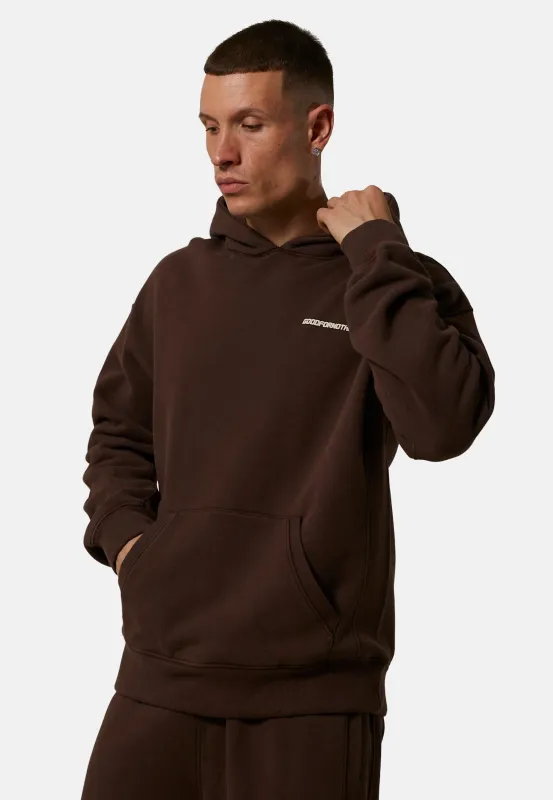 Essential Chocolate Brown Oversized Fit Pullover Hoodie made by Good For Nothing Clothing