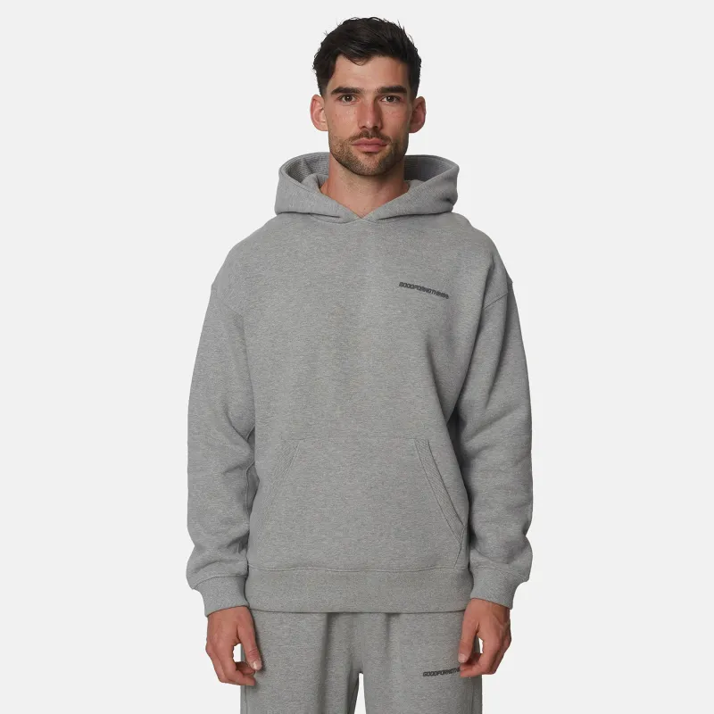 Essential Dark Grey Marl Oversized Fit Pullover Hoodie made by Good For Nothing Clothing
