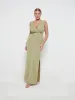 Silva Wrap Maxi Bridesmaid Dress - Olive sold by Pretty Lavish
