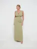 Silva Wrap Maxi Bridesmaid Dress - Olive sold by Pretty Lavish