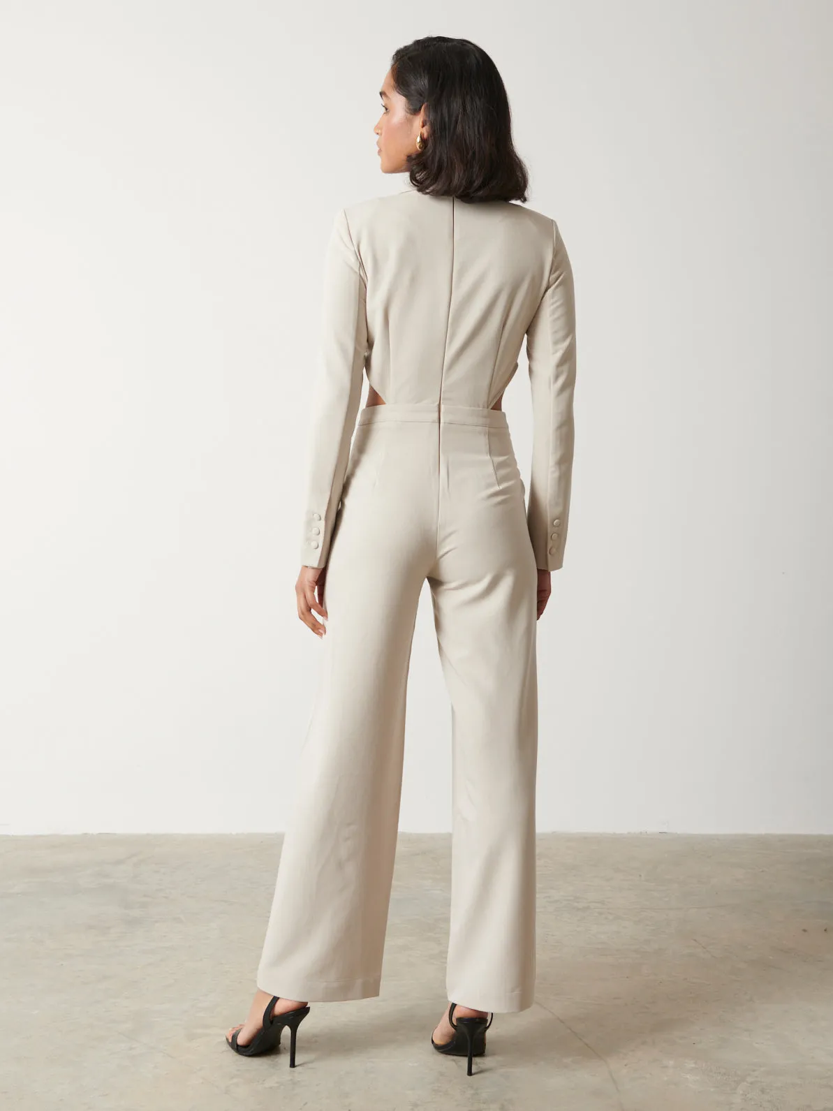 Marni Cut Out Jumpsuit - Stone sold by Pretty Lavish product image thumbnail 3