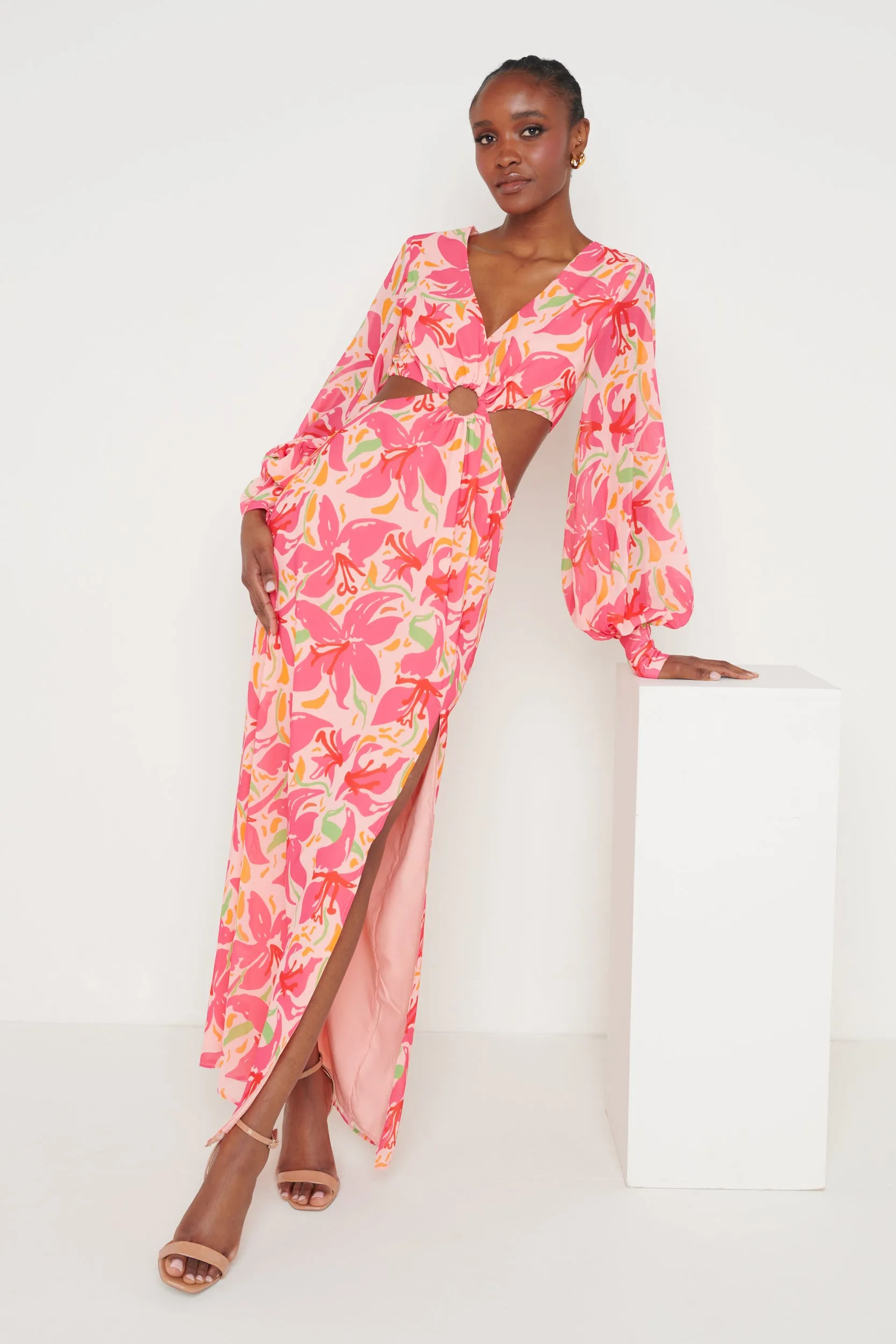 Odette Cut Out Maxi Dress - Pink Lily sold by Pretty Lavish product image thumbnail 2