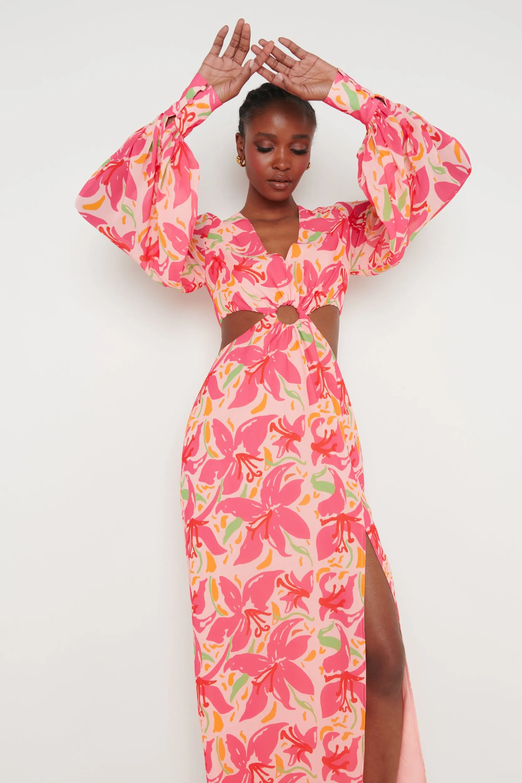 Odette Cut Out Maxi Dress - Pink Lily sold by Pretty Lavish product image thumbnail 3
