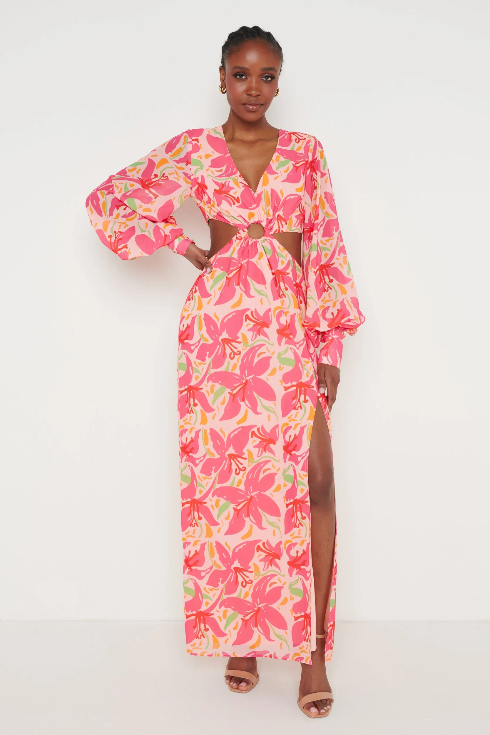 Odette Cut Out Maxi Dress - Pink Lily sold by Pretty Lavish product image thumbnail 5