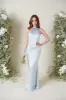 Odelle Maxi Bridesmaid Dress - Matte Ice Blue sold by Pretty Lavish