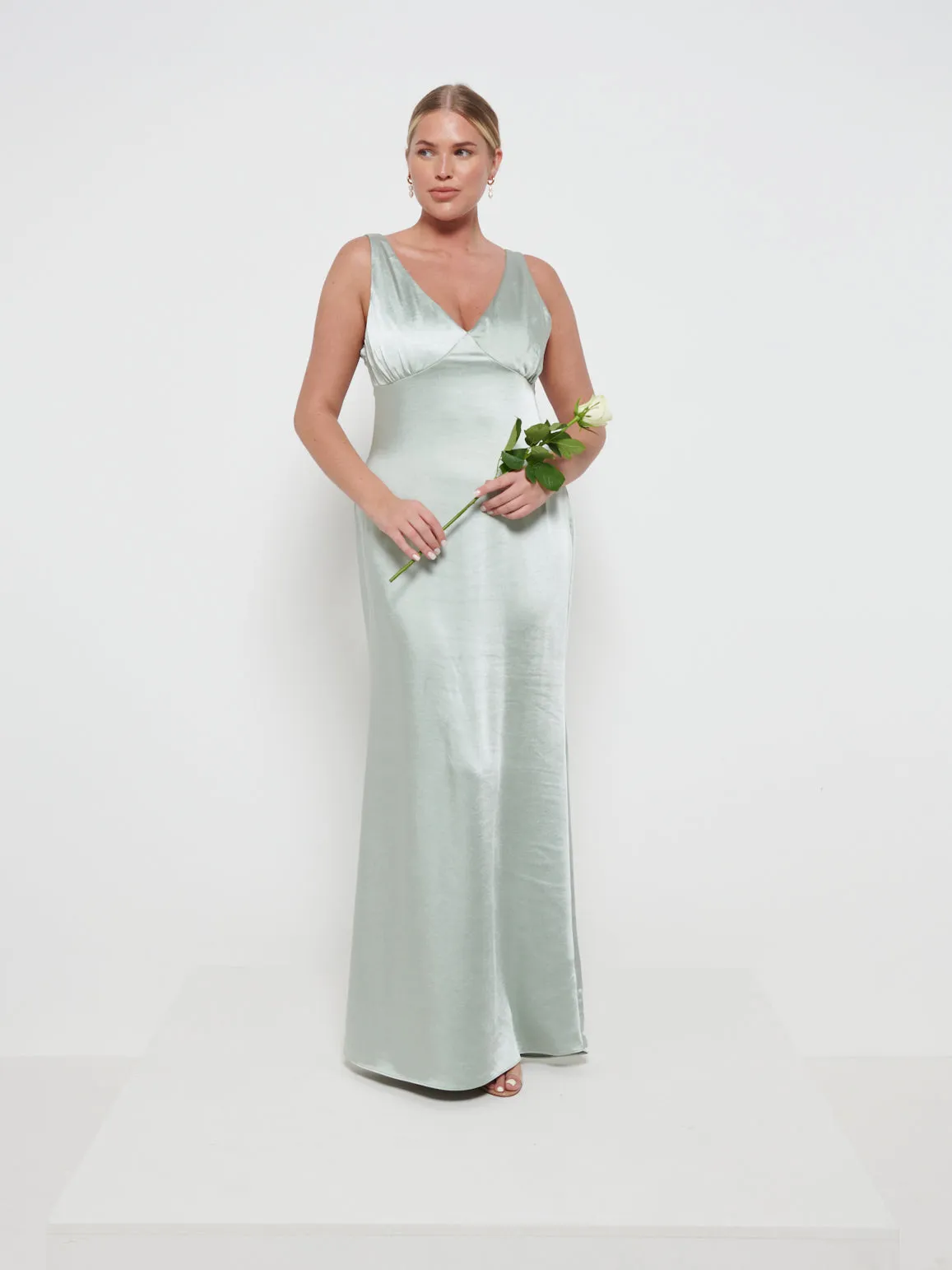 Esmee Maxi Bridesmaid Dress - Matte Sage sold by Pretty Lavish product image thumbnail 2