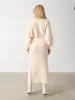 Aidan Cosy Wrap Dress - Cream sold by Pretty Lavish