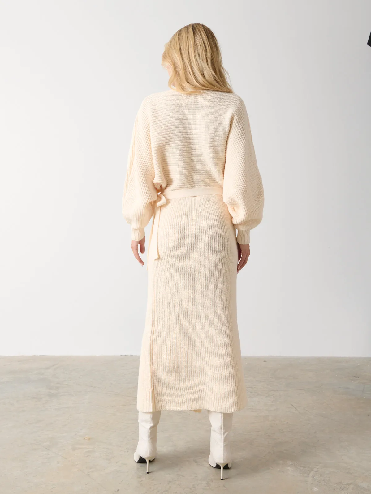 Aidan Cosy Wrap Dress - Cream sold by Pretty Lavish product image thumbnail 4