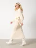 Aidan Cosy Wrap Dress - Cream sold by Pretty Lavish