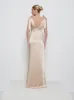 Piper Tie Maxi Bridesmaid Dress - Bronze sold by Pretty Lavish