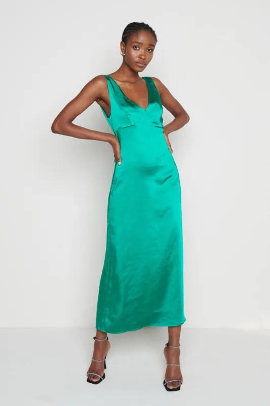 Piper Low Back Midaxi Dress - Bright Emerald sold by Pretty Lavish