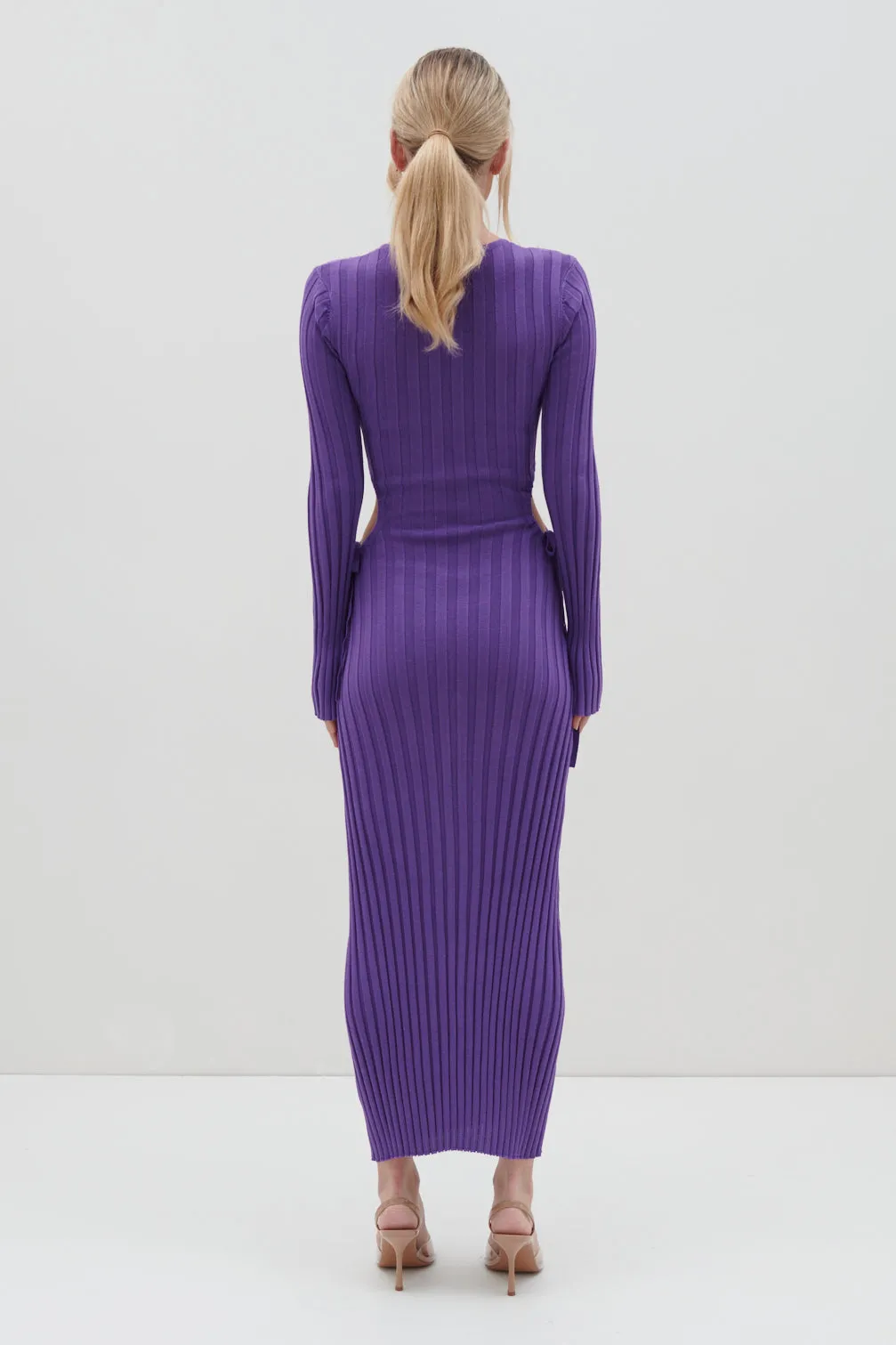 Dahlia Cut Out Maxi Knit Dress - Iris sold by Pretty Lavish product image thumbnail 3