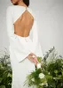 Olivia Backless Maxi Dress - White Crepe sold by Pretty Lavish