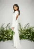Olivia Backless Maxi Dress - White Crepe sold by Pretty Lavish