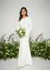 Olivia Backless Maxi Dress - White Crepe sold by Pretty Lavish
