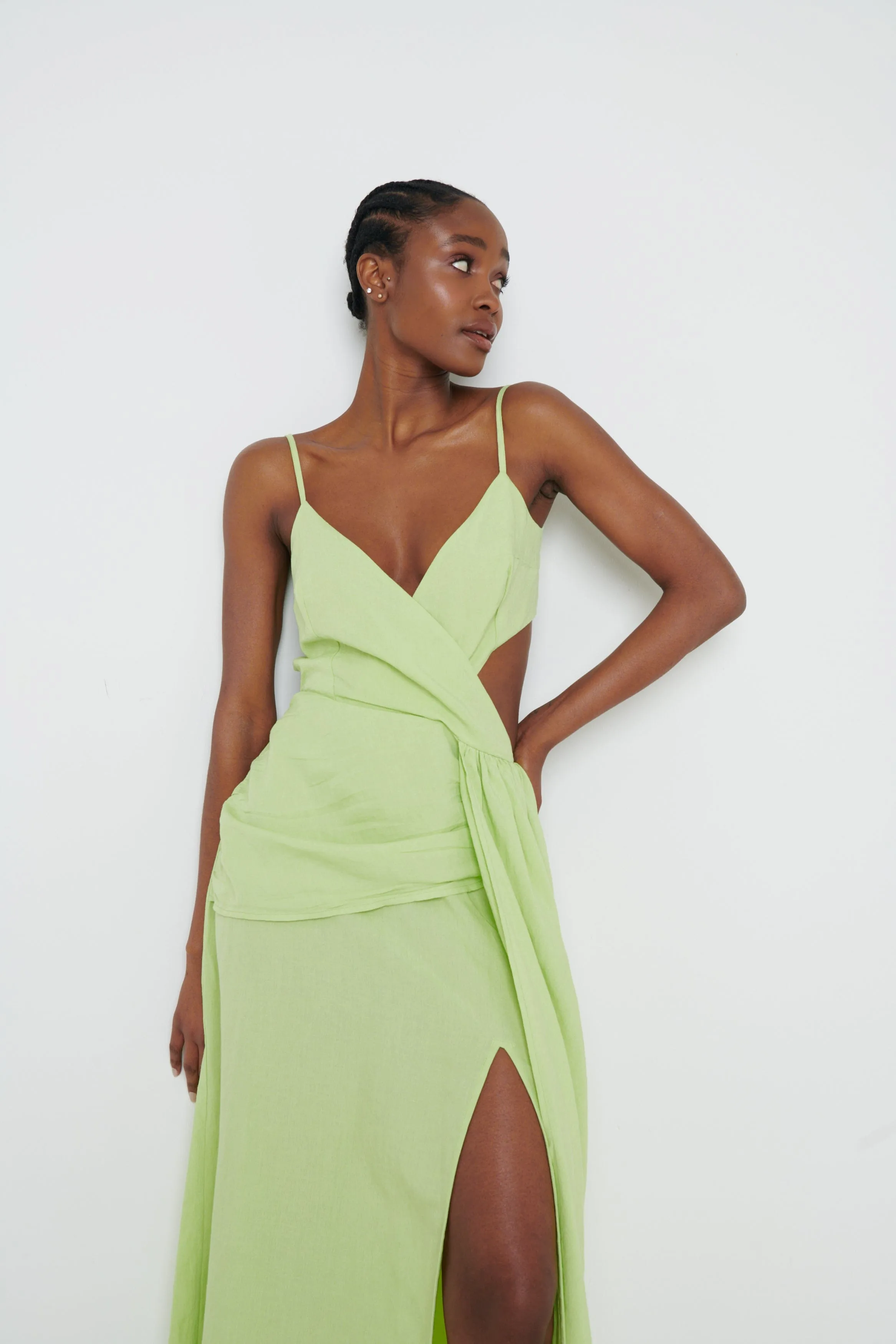 Julian Drape Midaxi Dress - Green sold by Pretty Lavish product image thumbnail 4