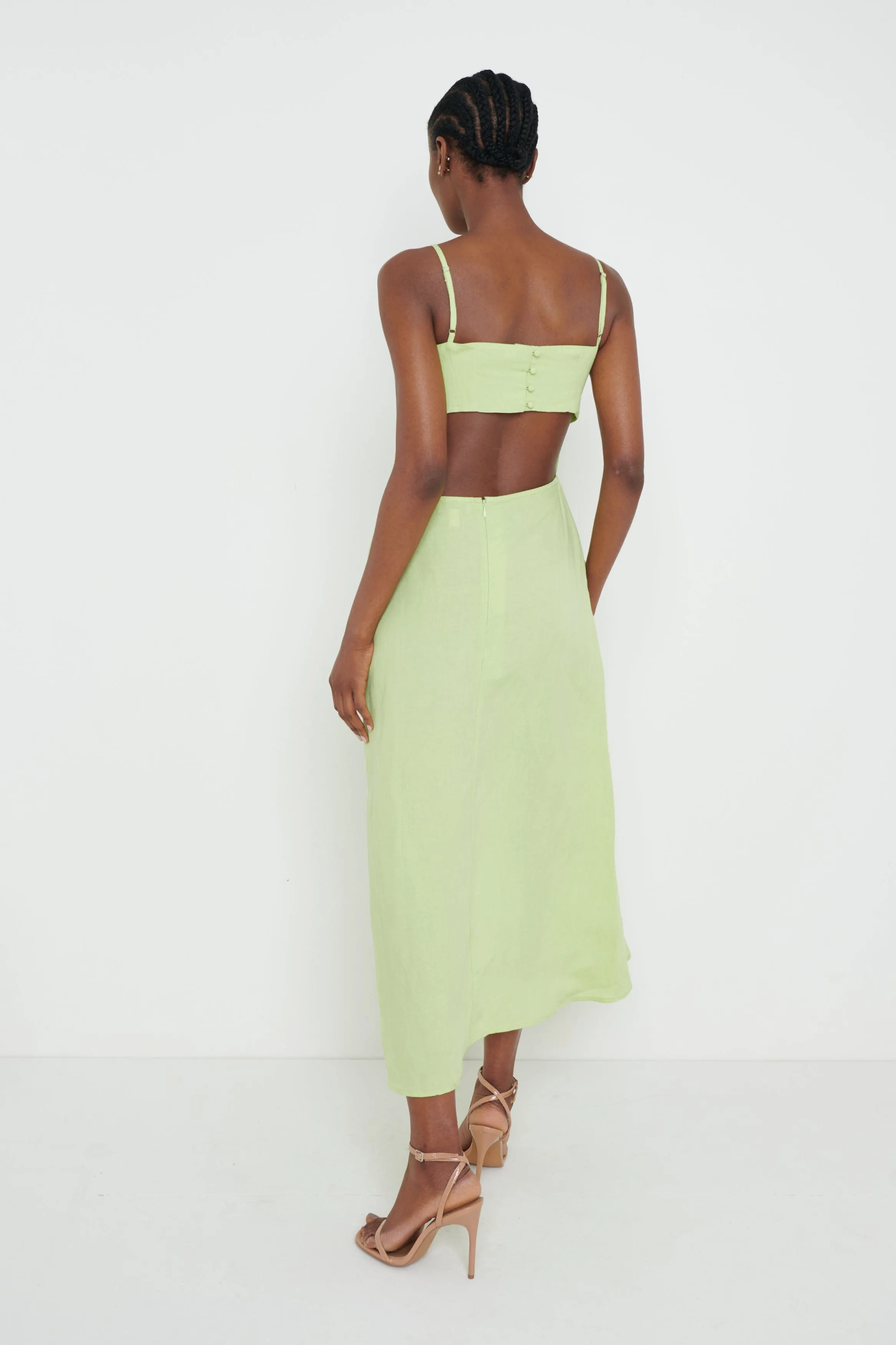 Julian Drape Midaxi Dress - Green sold by Pretty Lavish product image thumbnail 2