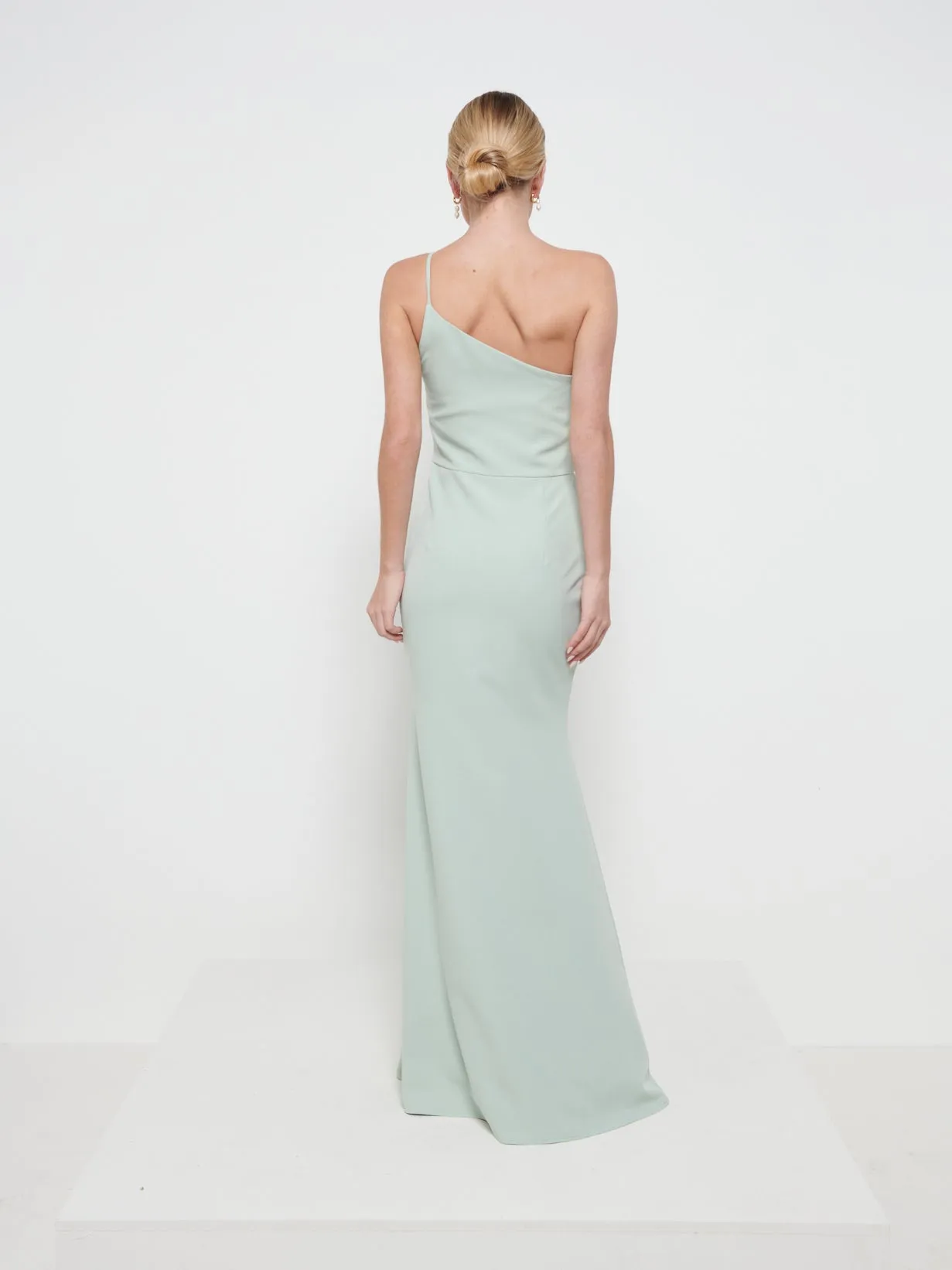 Amelia Crepe Maxi Bridesmaid Dress - Sage sold by Pretty Lavish product image thumbnail 3