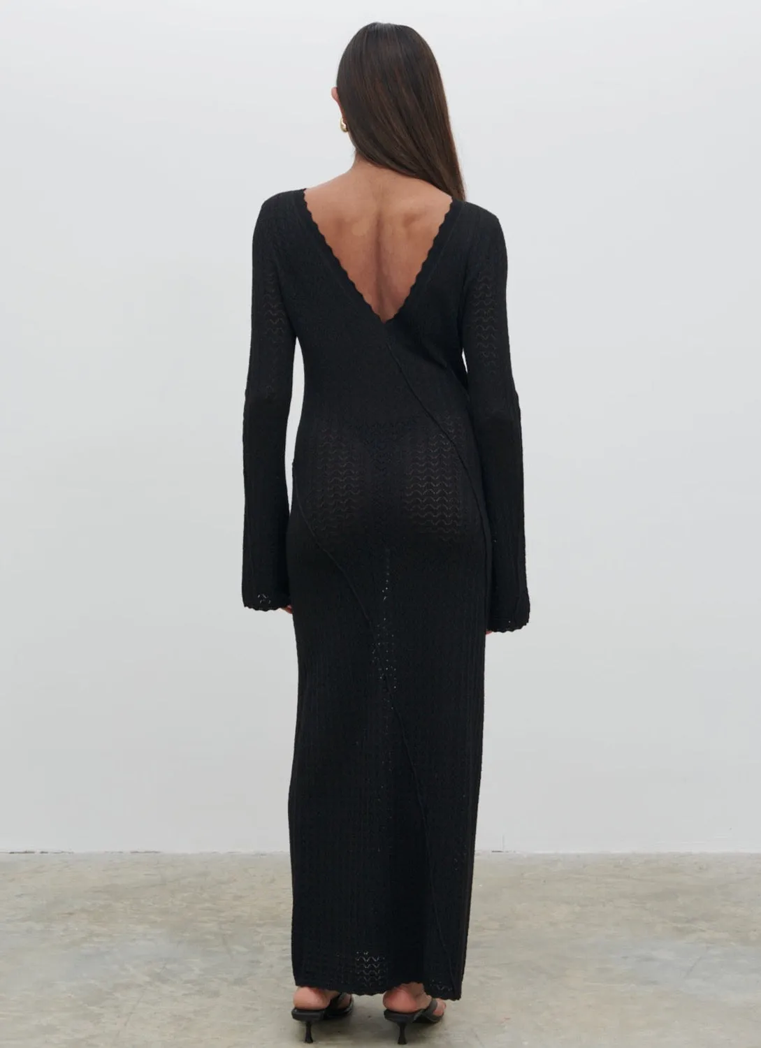 Adeline Knit Midaxi Dress - Black sold by Pretty Lavish product image thumbnail 4