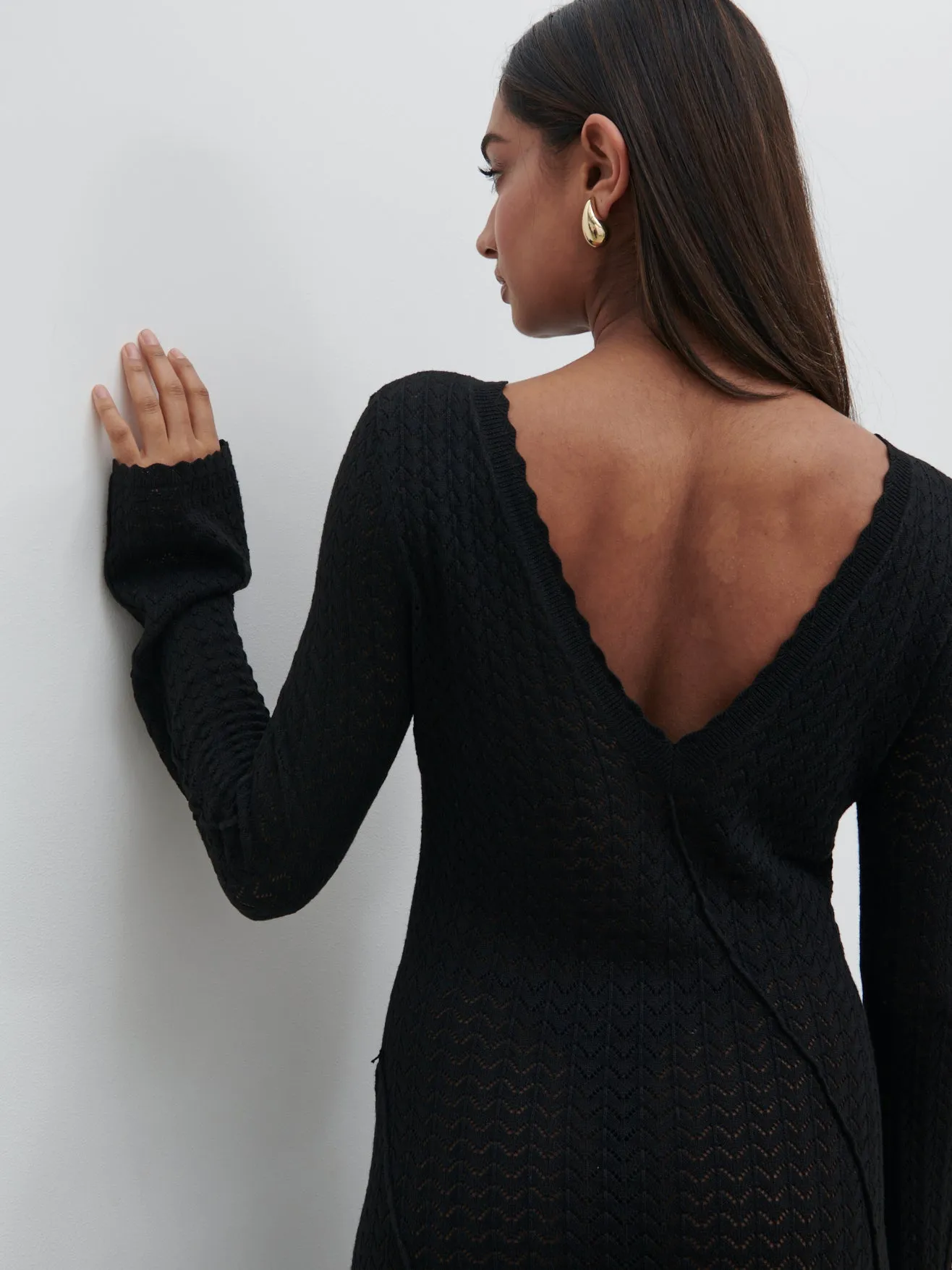 Adeline Knit Midaxi Dress - Black sold by Pretty Lavish product image thumbnail 2