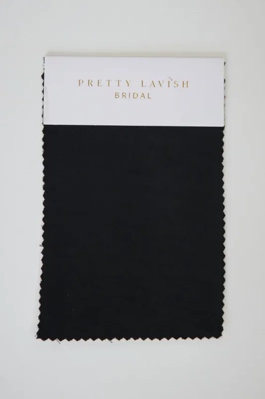 Matte Recycled Satin Black Bridesmaid Swatch sold by Pretty Lavish