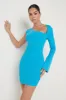 Alicia Cut Out Knit Dress - Aqua Blue sold by Pretty Lavish