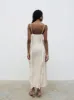 Rya Ruffle Midaxi Dress - Sand sold by Pretty Lavish