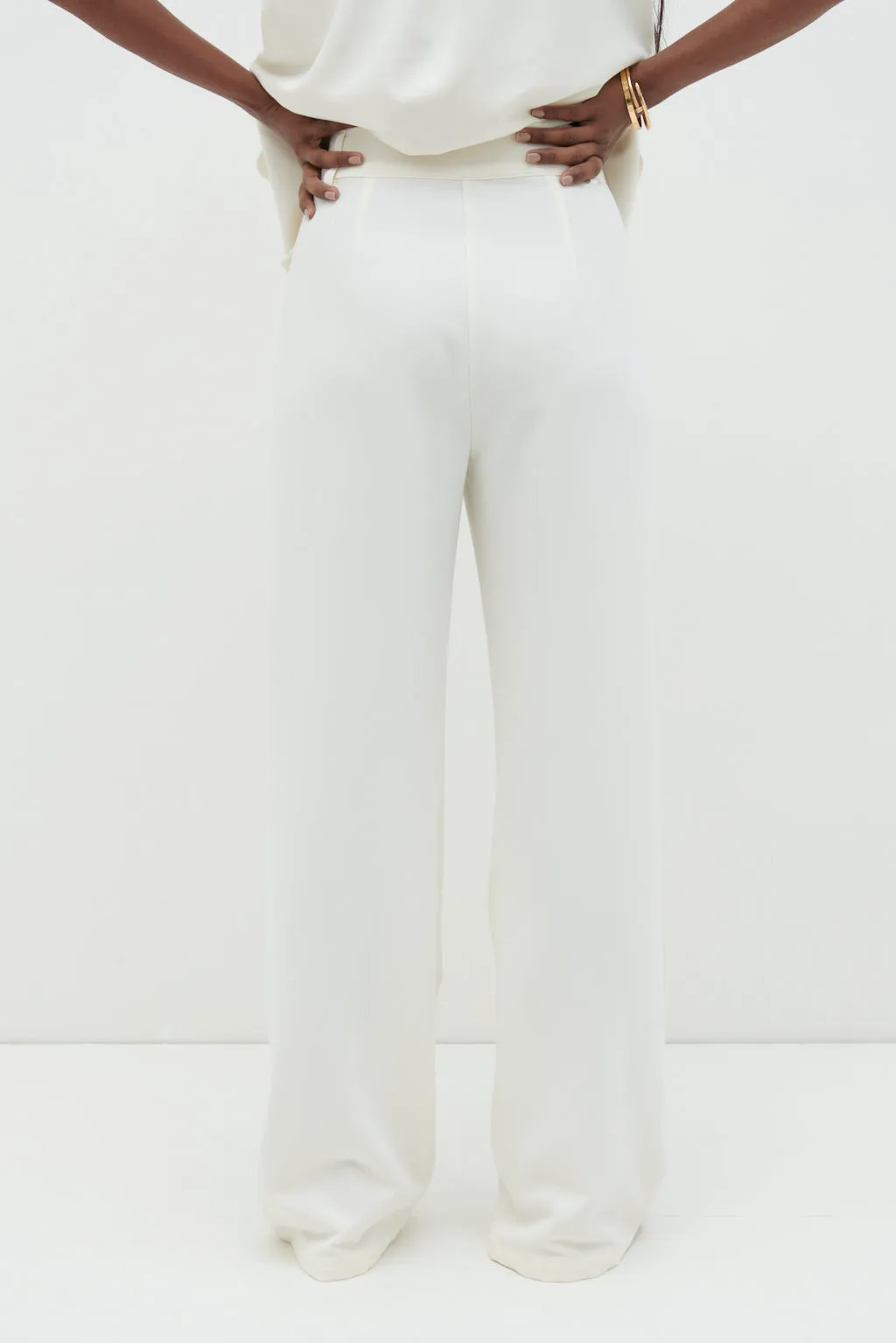 Harlee Straight Leg Trousers - Cream sold by Pretty Lavish product image thumbnail 3