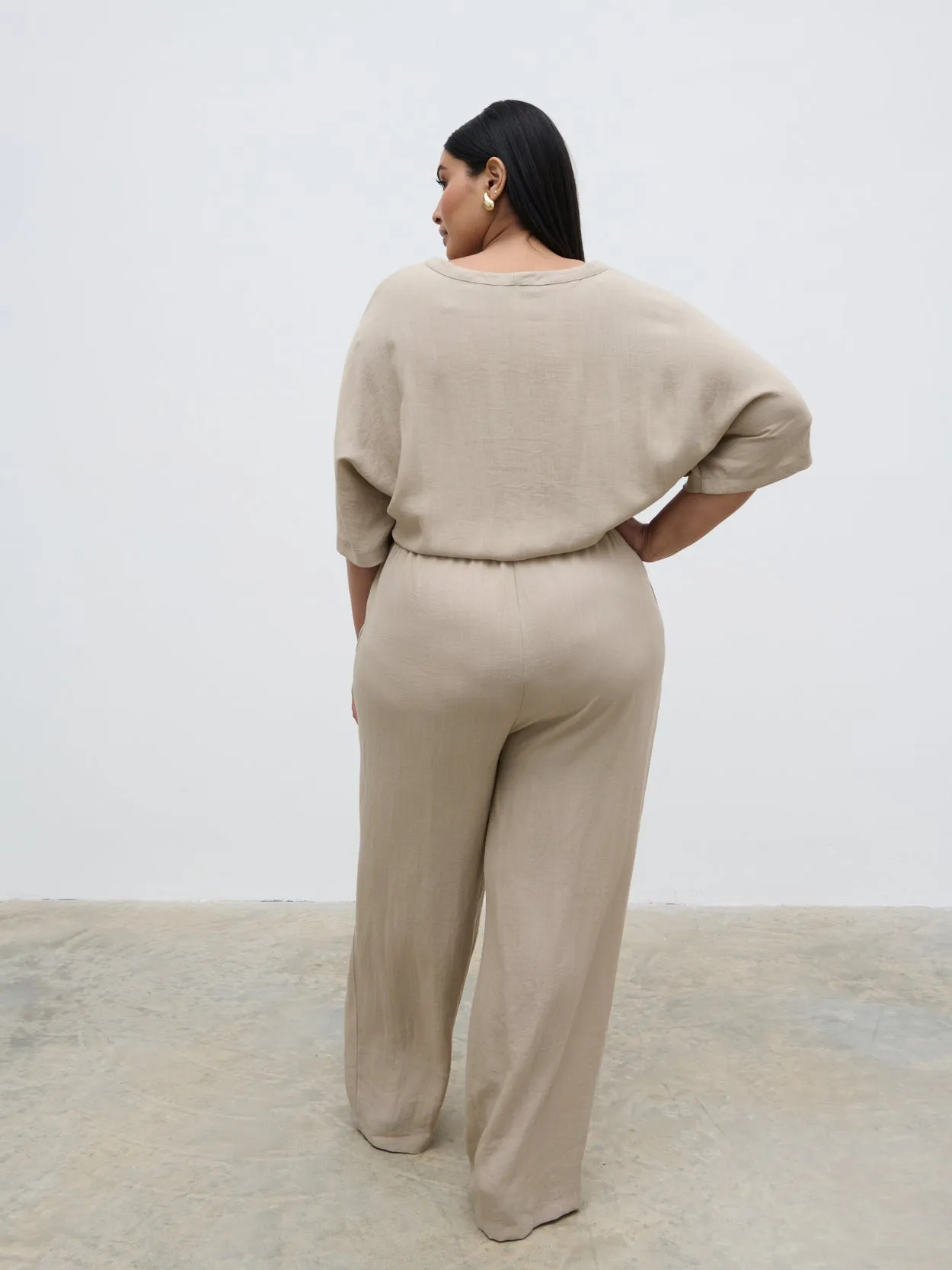 Carey Easywear Jumpsuit Curve - Stone sold by Pretty Lavish product image thumbnail 3