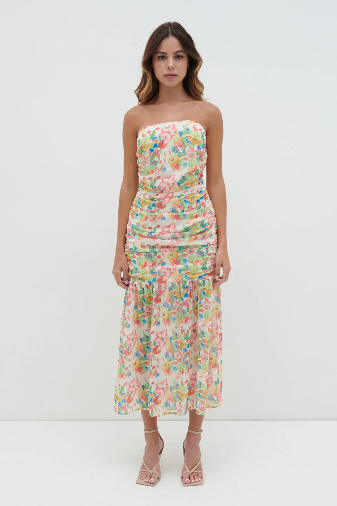 Marlee Floaty Hem Midaxi Dress - Tropical Floral sold by Pretty Lavish product image thumbnail 4