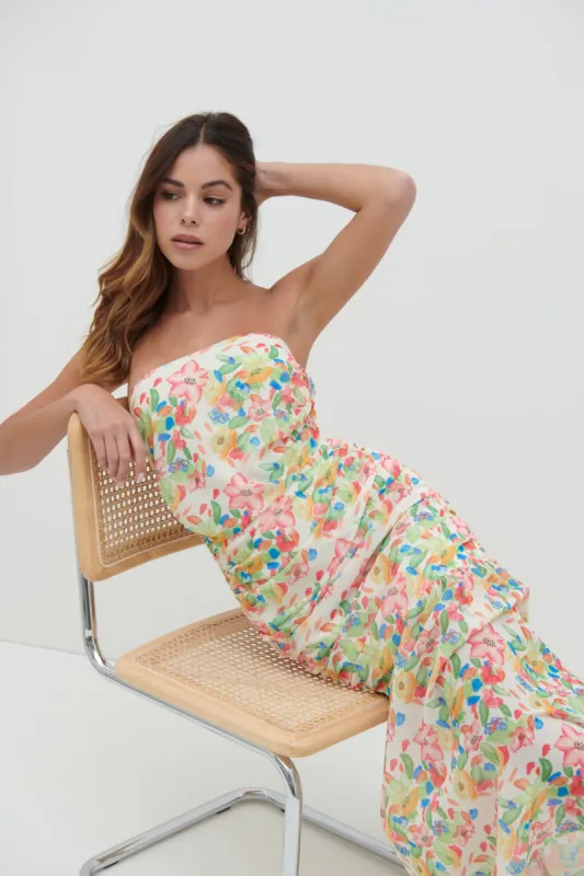 Marlee Floaty Hem Midaxi Dress - Tropical Floral sold by Pretty Lavish