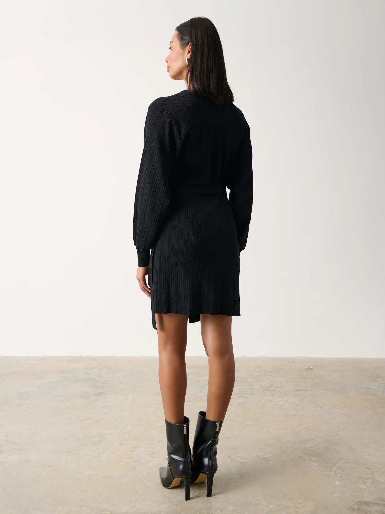 Shelby Mini Plisse Knit Dress - Black sold by Pretty Lavish product image thumbnail 3