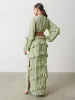 Evie Ruffle Maxi Dress - Sage sold by Pretty Lavish