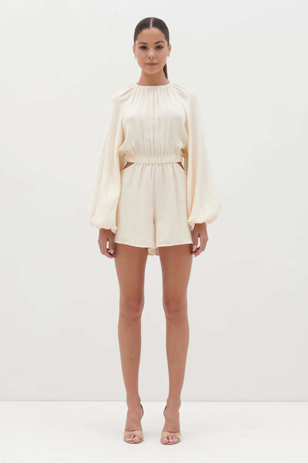 Annie Cut Out Playsuit - Oyster sold by Pretty Lavish product image thumbnail 4