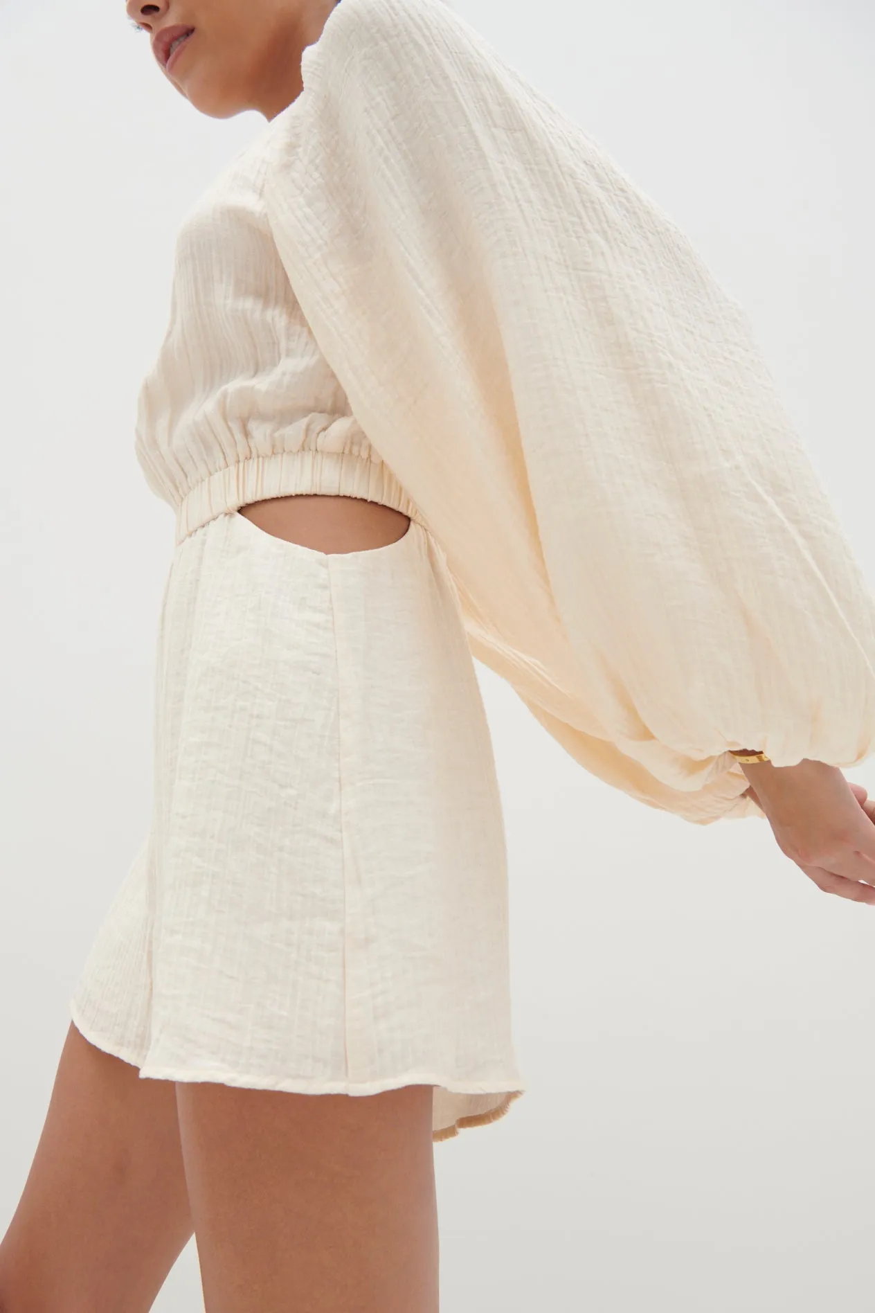 Annie Cut Out Playsuit - Oyster sold by Pretty Lavish product image thumbnail 2