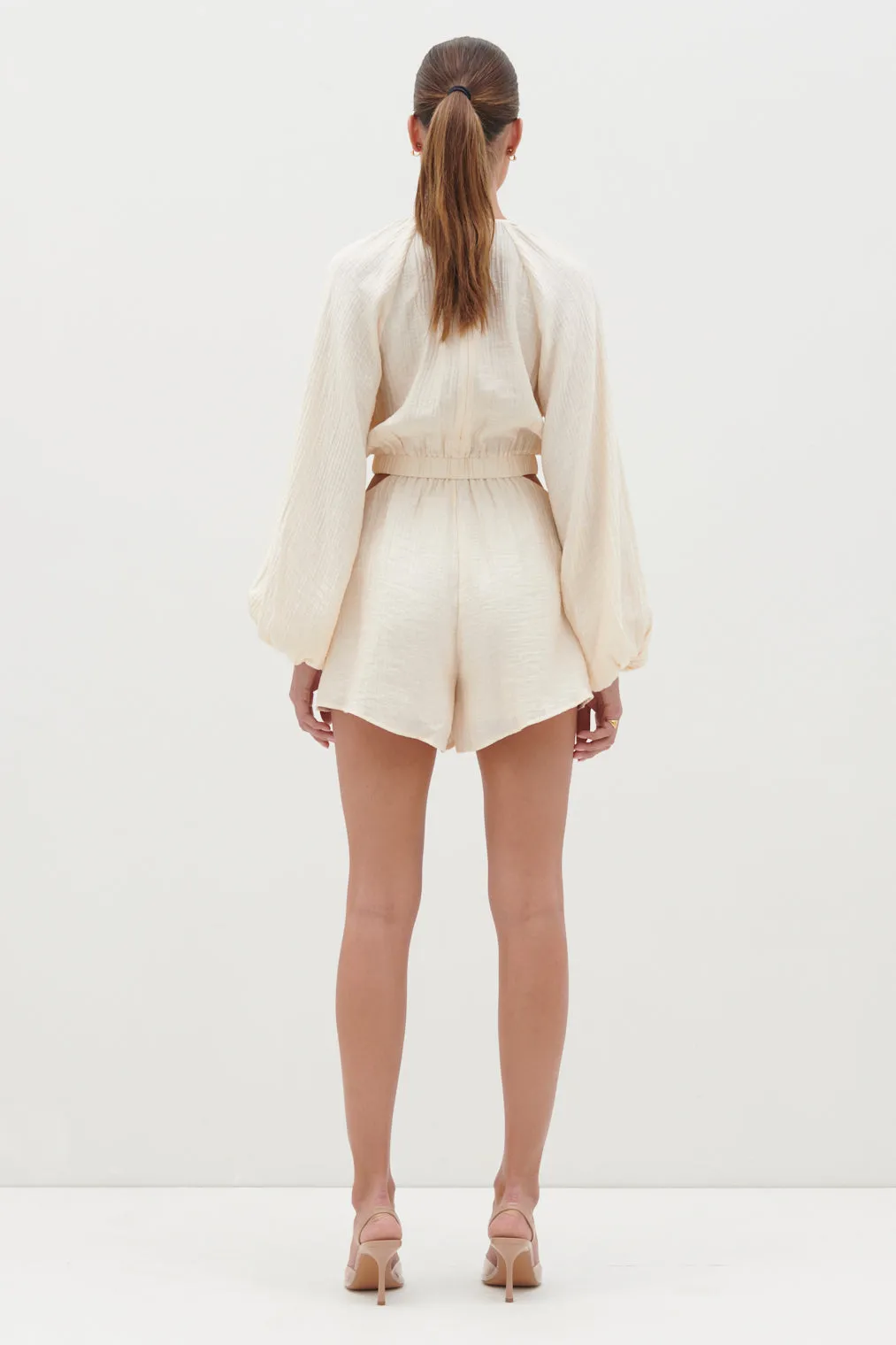 Annie Cut Out Playsuit - Oyster sold by Pretty Lavish product image thumbnail 3