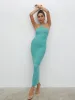 Khloe Knit Maxi Dress - Seaspray sold by Pretty Lavish