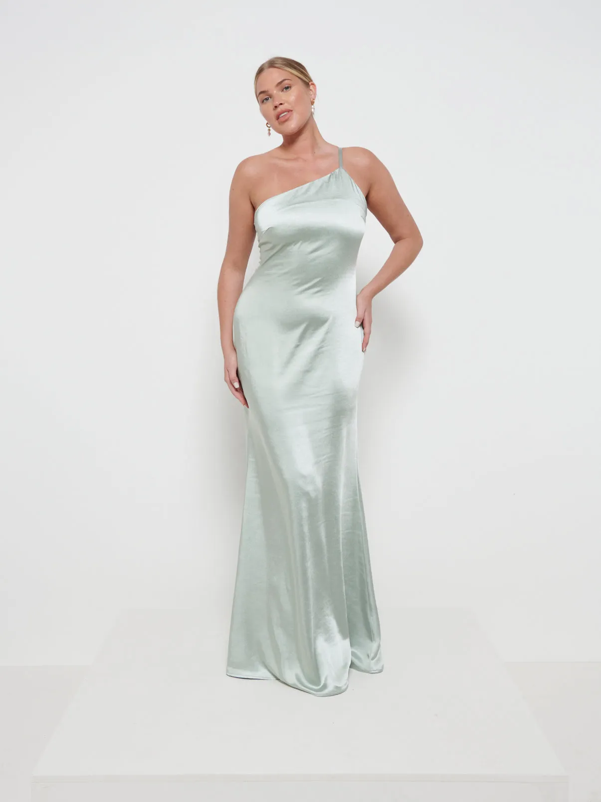 Amelia Maxi Bridesmaid Dress - Matte Sage sold by Pretty Lavish