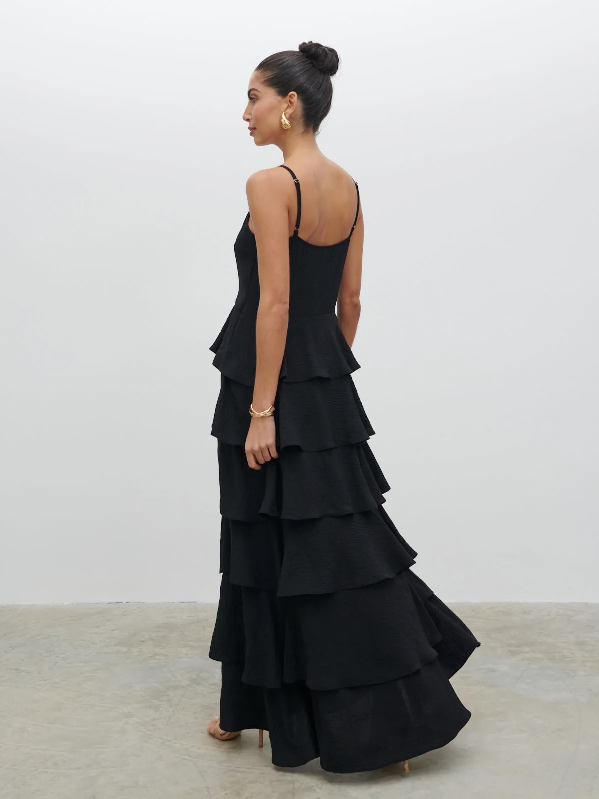 Lissy Textured Maxi Dress - Black sold by Pretty Lavish product image thumbnail 3